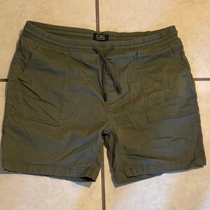 C.C Men's Khaki Green Athletic Shorts